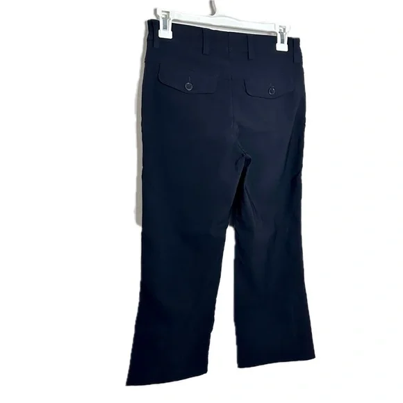 H&M Black Classic Straight Cropped Pants Size 8 Office Casual - Picture 3 of 13